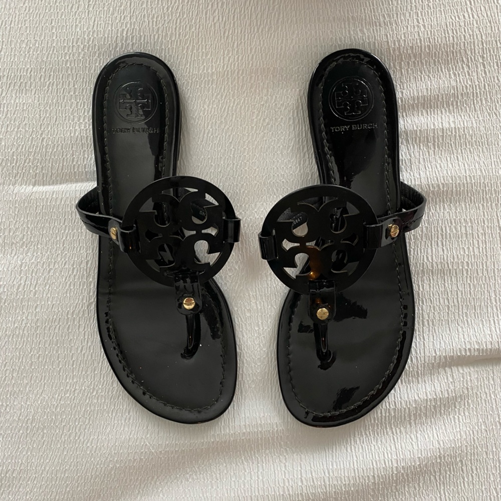 Tory Burch patent leather Miller sandal